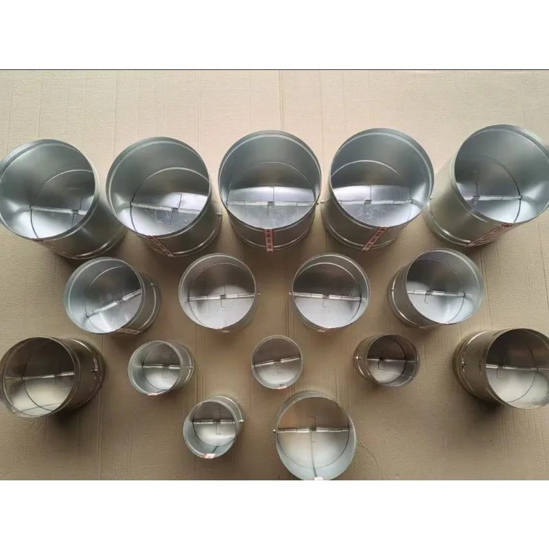 Round Air Duct Check Valve Airtight Valve Spring Return Stop Damper 76-350mm 1PC 201 Stainless steel/galvanized for Ventilation
