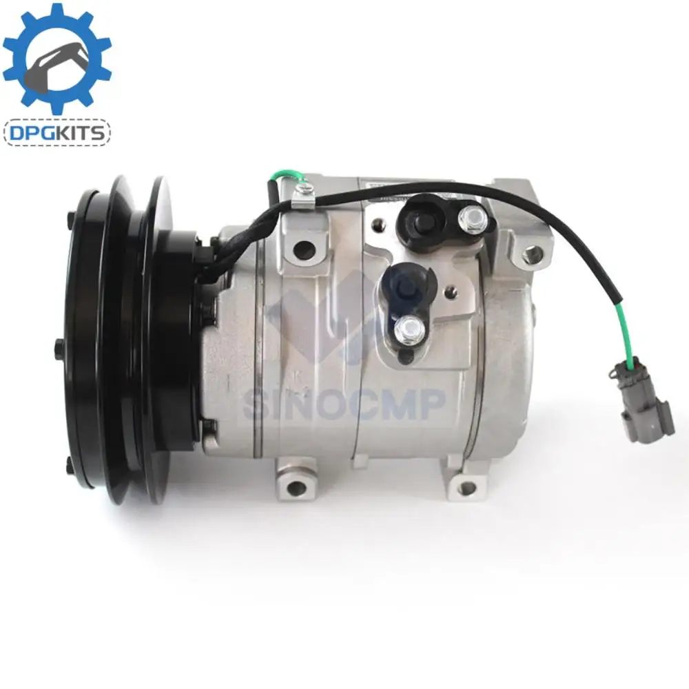 

447220-4053 4436025 20Y-979-6121 10S15C AC Compressor 24V For Komatsu PC200-7 PC360-7 PC450 10S15C ST150101 1B R134A