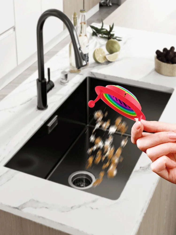 Little monster filter floor drain kitchen sink filter retractable mesh sink filter bathroom sink drain filter anti-clogging