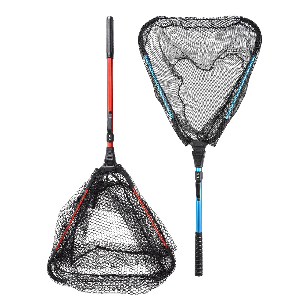 

Односекционная треугольная Складная рыболовная сеть для посадки удочки, сетка для сбора мячей, быстрый складной переключатель, летающая рыболовная сеть из алюминиевого сплава