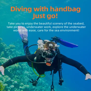 Scuba Diving Ventilator Snorkel Equipment Device Portable Rechargeable Underwater Support Deepest 7M Winter Diving 45 Minutes 4
