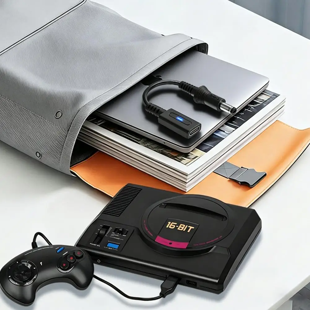 게임 콘솔 전원 코드 USB-C 암-DC 전원 어댑터 케이블 10cm PVC 코드 PD 45W+ 디코이 트리거 (1세대 게임 콘솔용)