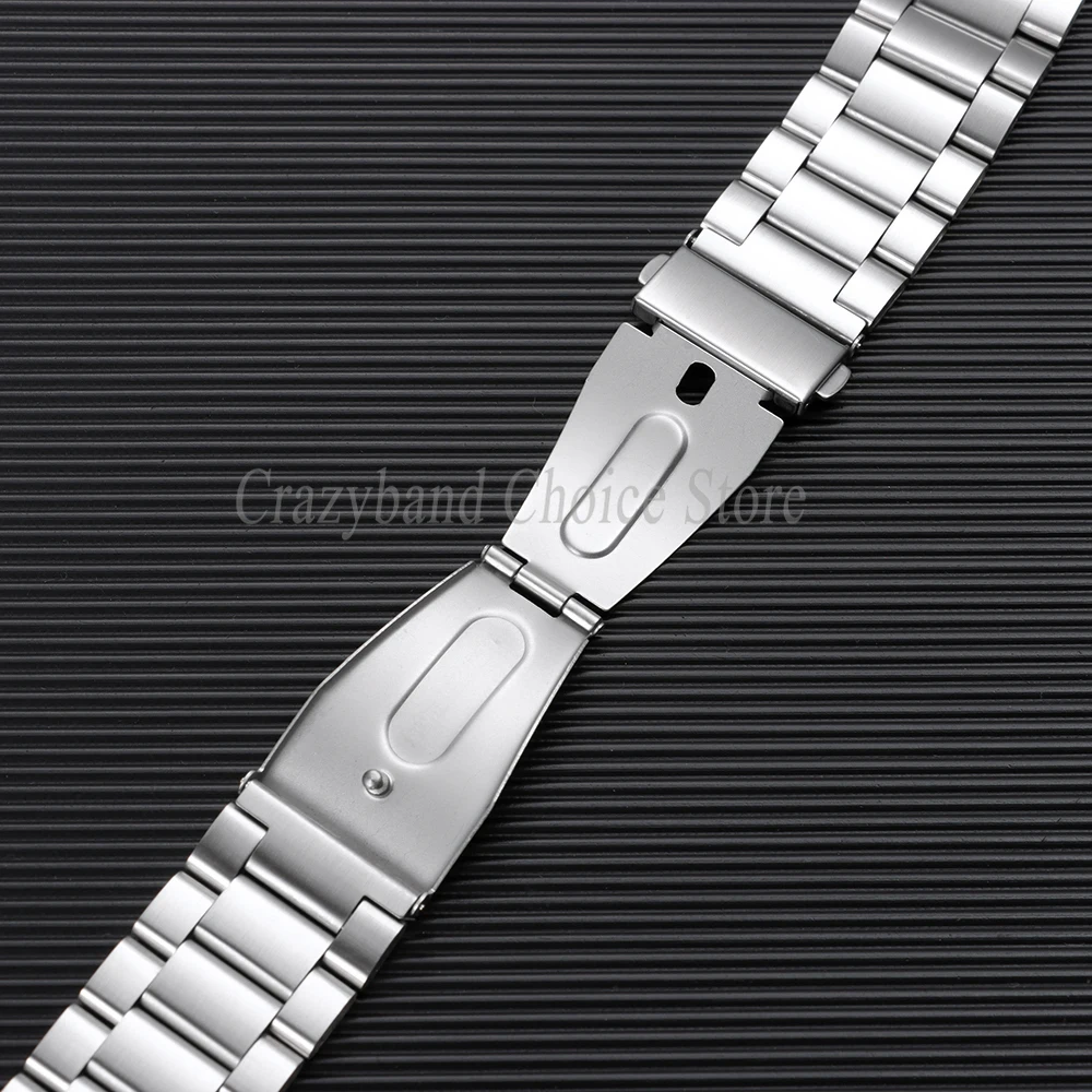 Premium Stainless Steel Watchband with Press Clasp – Elegant Replacement Strap