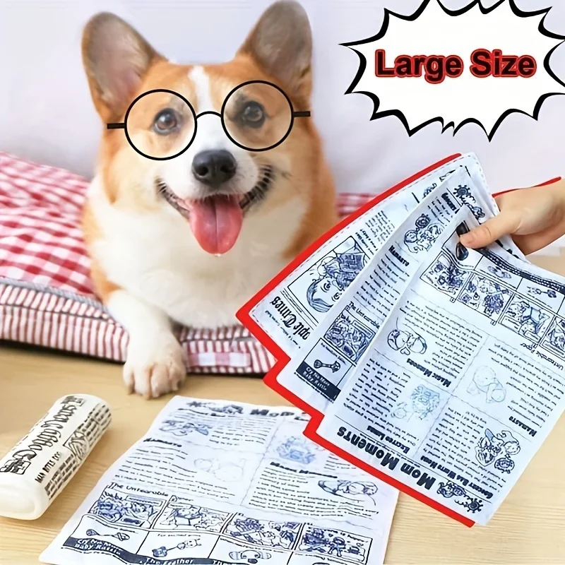 Pet Dog Newspaper Toy, Chew Durable Squeaky Toy Interactive Dog Teeth Molar Toys 4