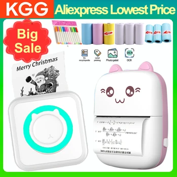 Portable Thermal Printer MINI Wirelessly BT 203dpi Photo Label Memo Wrong Question Printing With USB Cable Imprimante Portable 1