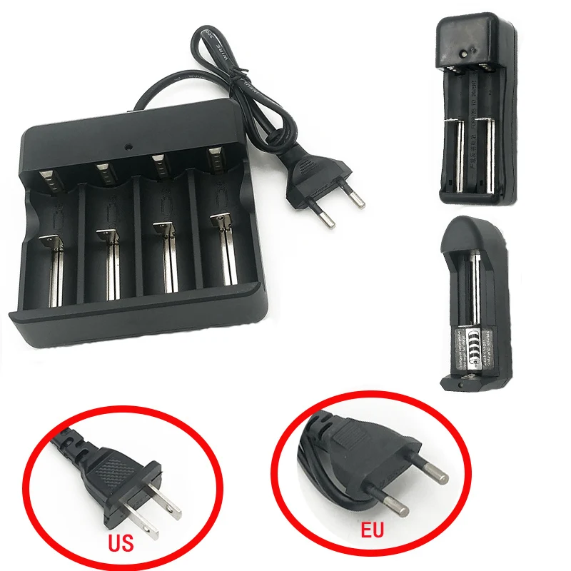 Lithium Ion Battery Charger Portable 4.2V European/American 1/2/4 Slot Universal Charger Special Charger For US/EU