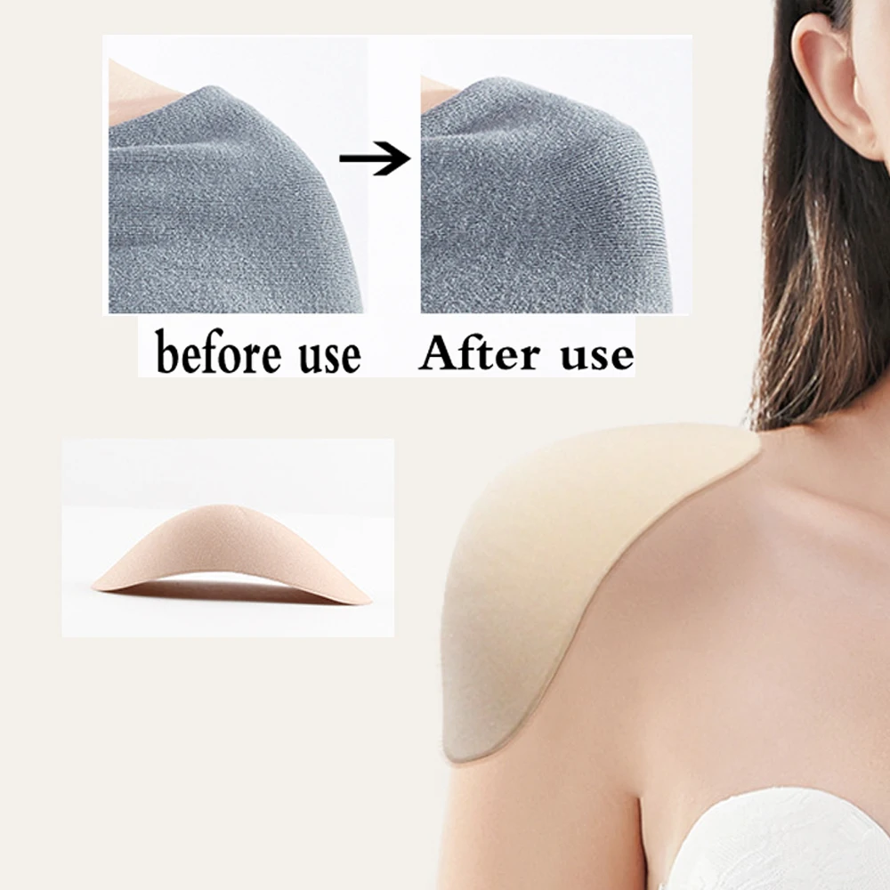 1 Pair Soft Shoulder Pads for Unisex Clothing Jacket Blazer Anti-Slip Shoulder Pads Sewing Supplies shoulder pads silicone shoulder pad