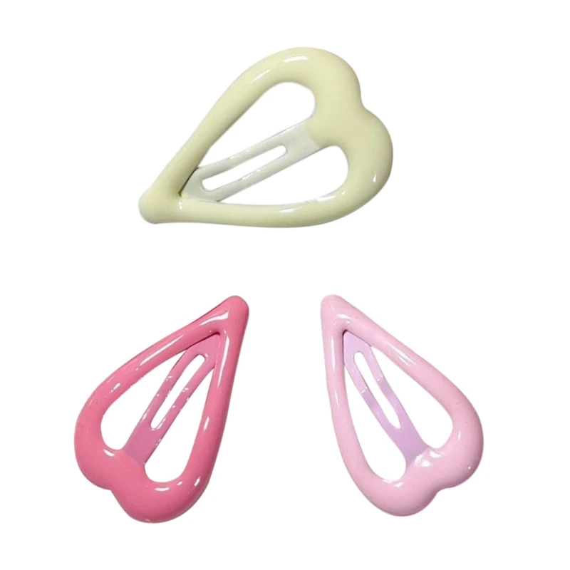 A2ES Heart Hair Clip For Kid Heart Barrettes for Girl Hair Bangs Clip Hair Clip Clip y2k Heart Bobby Pin Heart Hairpin
