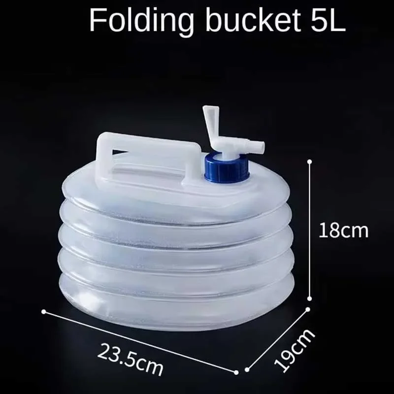 Folding Bucket Water Storage Bag Outdoor folding bucket car kettle car shrink portable water storage tank water bag with faucet household storage bucket