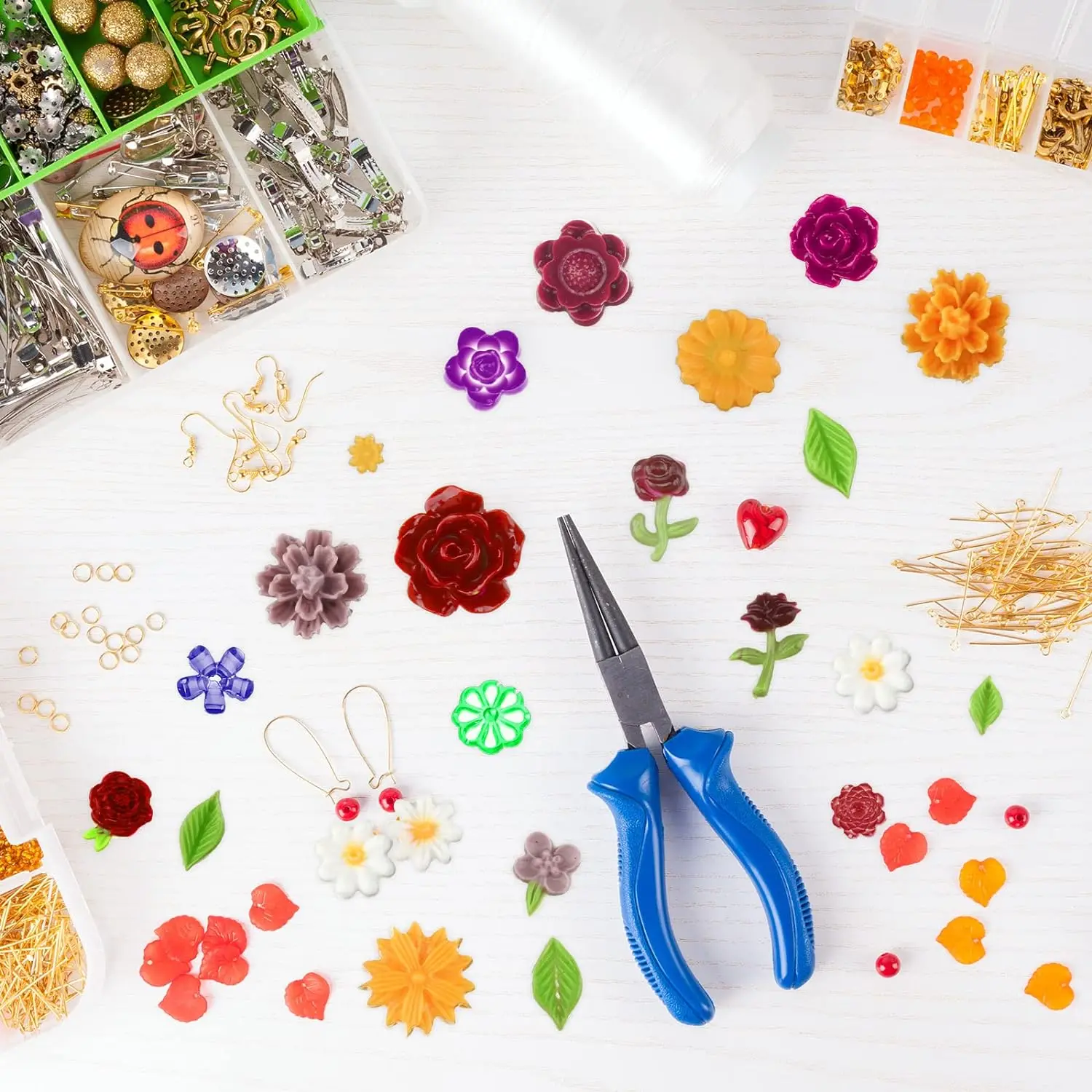 Set Di 8 Stampini In Silicone Per Argilla Polimerica, Forme Di Fiori, Foglie, Farfalle, Per Creare Orecchini E Gioielli Fai Da Te