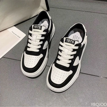 Women's Spring Autumn New Thick soled Casual Sports Shoes for Female Students Simple Comfortable Versatile Board Shoes 1