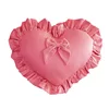 Lovely White Black Pink Heart Cushion Girl Room Decor Ruffled Love Heart Shape Sofa Cushion Pillow Kids Room Baby Shower Gifts 2