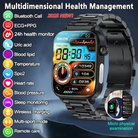 For XIAOMI 2025 New ECG+PPG Blood Fat Uric Acid Health Smartwatch Men Heart Rate Blood Pressure Bluetooth Call Smart Watch Women 1