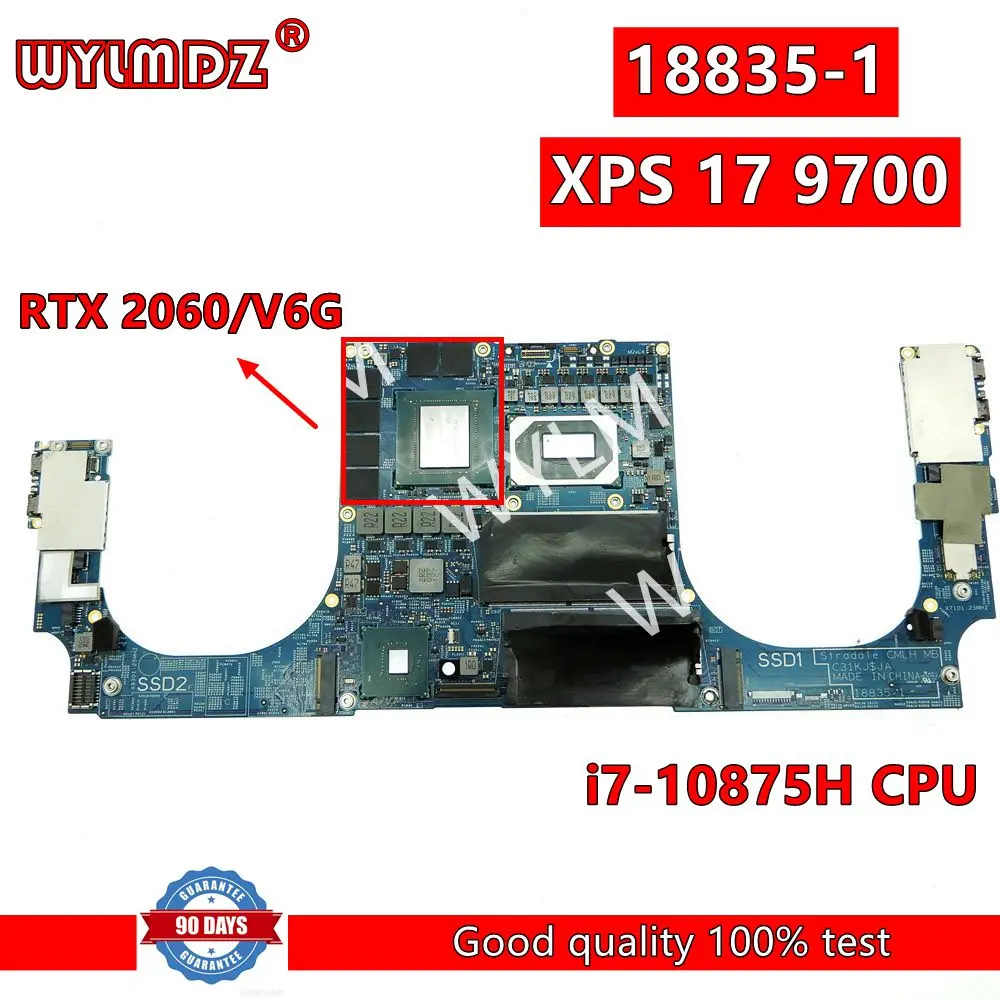 18835-1 I7-10875H Cpu Rtx 2060/V6G Gpu Scheda Madre Del Computer Portatile Per Dell Xps 17 9700 Mainboard 0Cxccy Test Ok