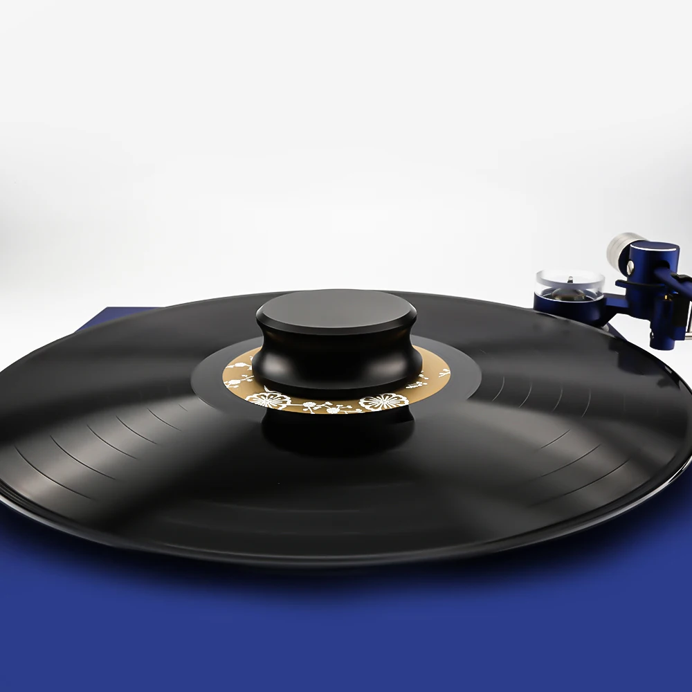 audiocrast metal de alumínio vinil registro peso estabilizador disco braçadeira equilibrada para plataforma giratória lp record player acessórios