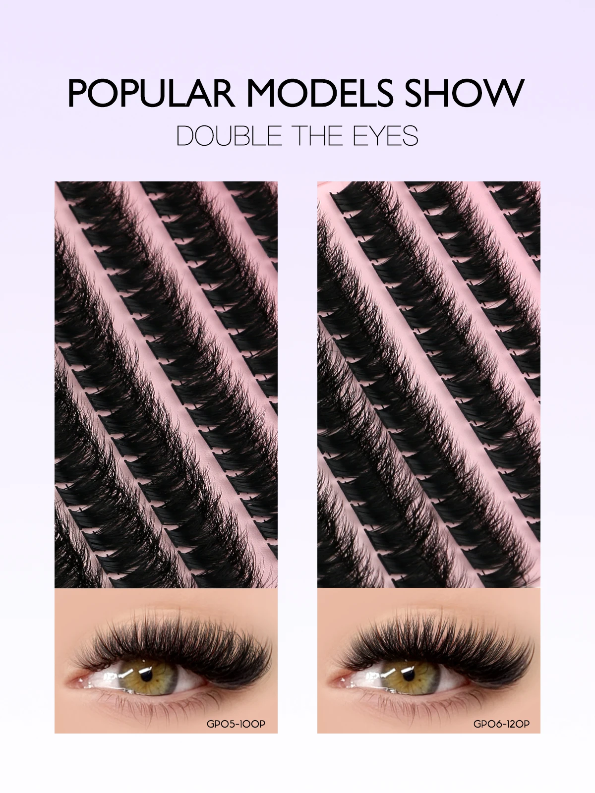Fake Eyelashes Lash Extension Kit Eyelash Set DIY Lash Kit Thick 8-16mm Fluffy Lash Clusters Mixed Tray Individual Eyelashes Kit with Bond DIY Lashes Extension
