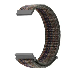 Premium Nylon Velcro Loop Strap - 22mm Woven Bracelet Band - 1PCS 22mm (A - Colorful Brown)