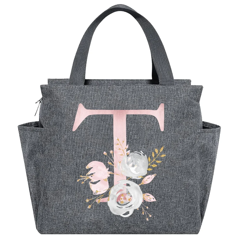Insulated Canvas Lunch Tote - Thermal Food Picnic Bag