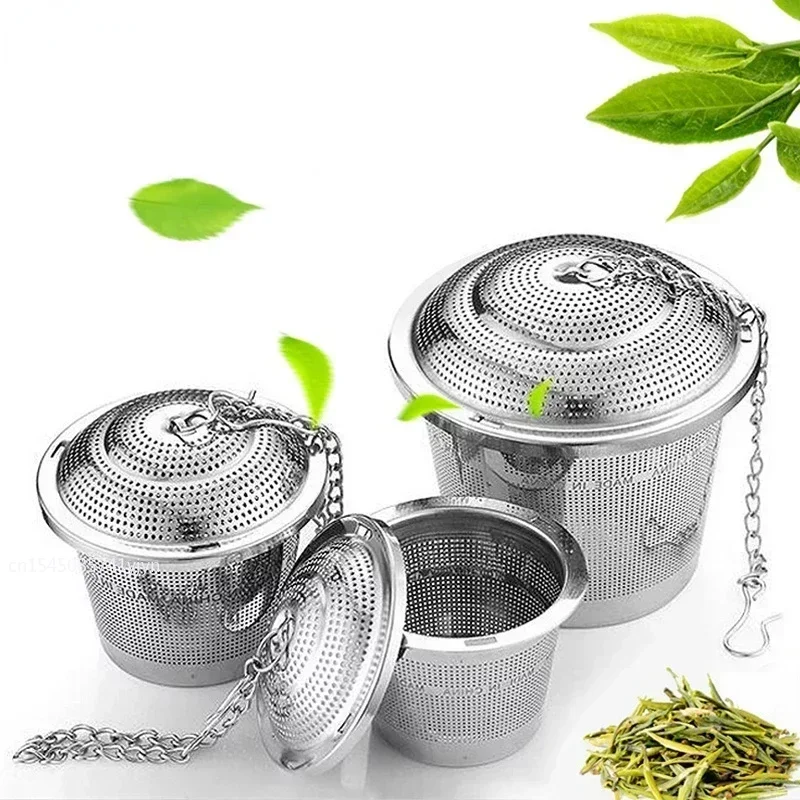 304 Stainless Steel Tea Ball Strainer Leaf Spice Tea Mesh Herbal Infuser Filter Strainer for Teapot Teaware Kitchen Tools tea infuser tea strainer tea filter