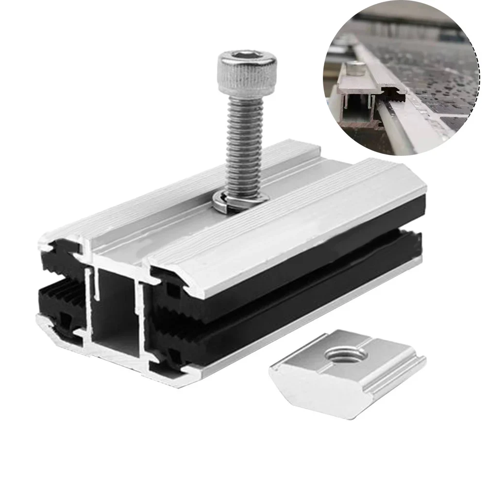 Solar Panel Mounting Film Middle Clamp Corrosion Resistance Solar Aluminum Mid Clamps For Panel PV Mounting System,solar panel mounting set,solar panel clips