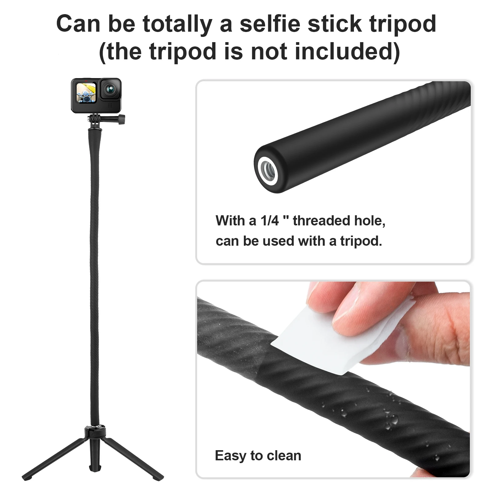 Telesin-mini Action Câmera Mount para Gopro Octopus Tripé Suporte do Telefone Suporte Flexível Insta360 Dji - Image 2