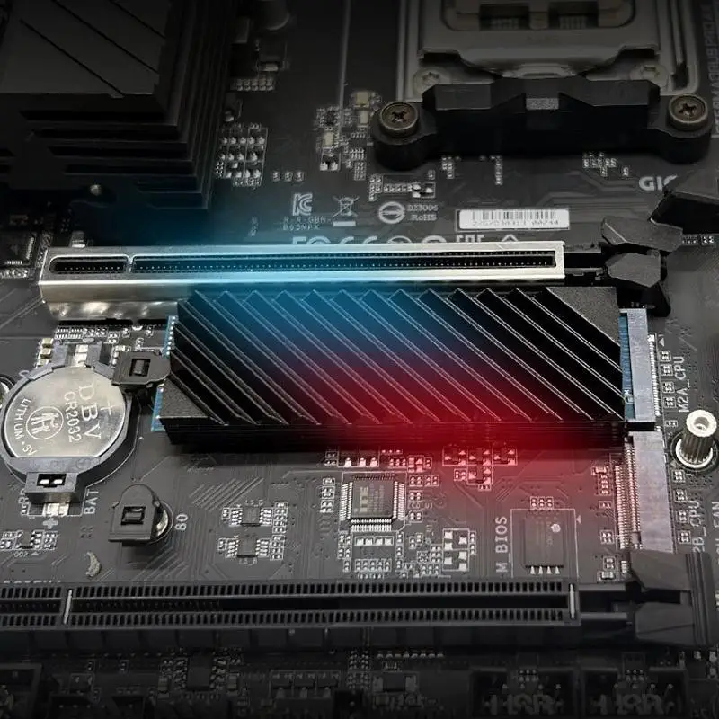 *M.2 SSD 히트싱크 냉각 하드 드라이브 2280 NVME NGFF SSD 냉각 알루미늄 쿨러 라디에이터 W 마더보드용 열 실리콘 패드
