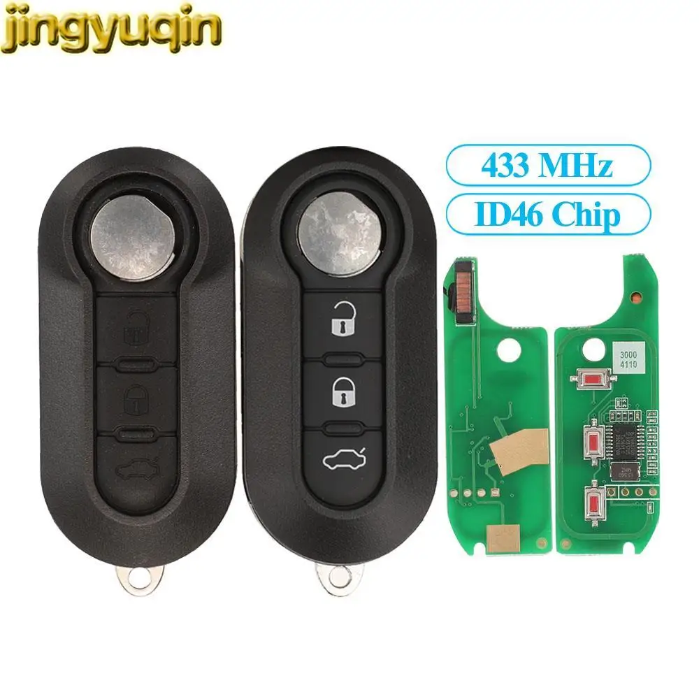 

Jingyuqin 5pcs 3B Remote Car Key Fob 433MHz ID46 PCF7946 For Lancia Delta 2007-2014 Musa Ypsilon Abarth 500 Punto SIP22