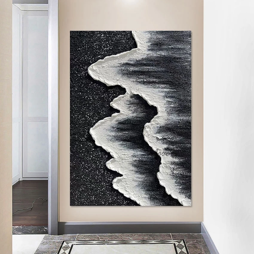 

Sea Wave Oil Painting Frameless Home Decoration Pieces Cheap Canvas Pictures Abstract Acrylic Art Wall Poster Landscape Drawing