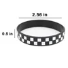 6/12/24pcs Racing Car Rubber Bracelets Silicone Race Car Black White Checkered Silicone Wristbands Race Car Party Favors Decors 3