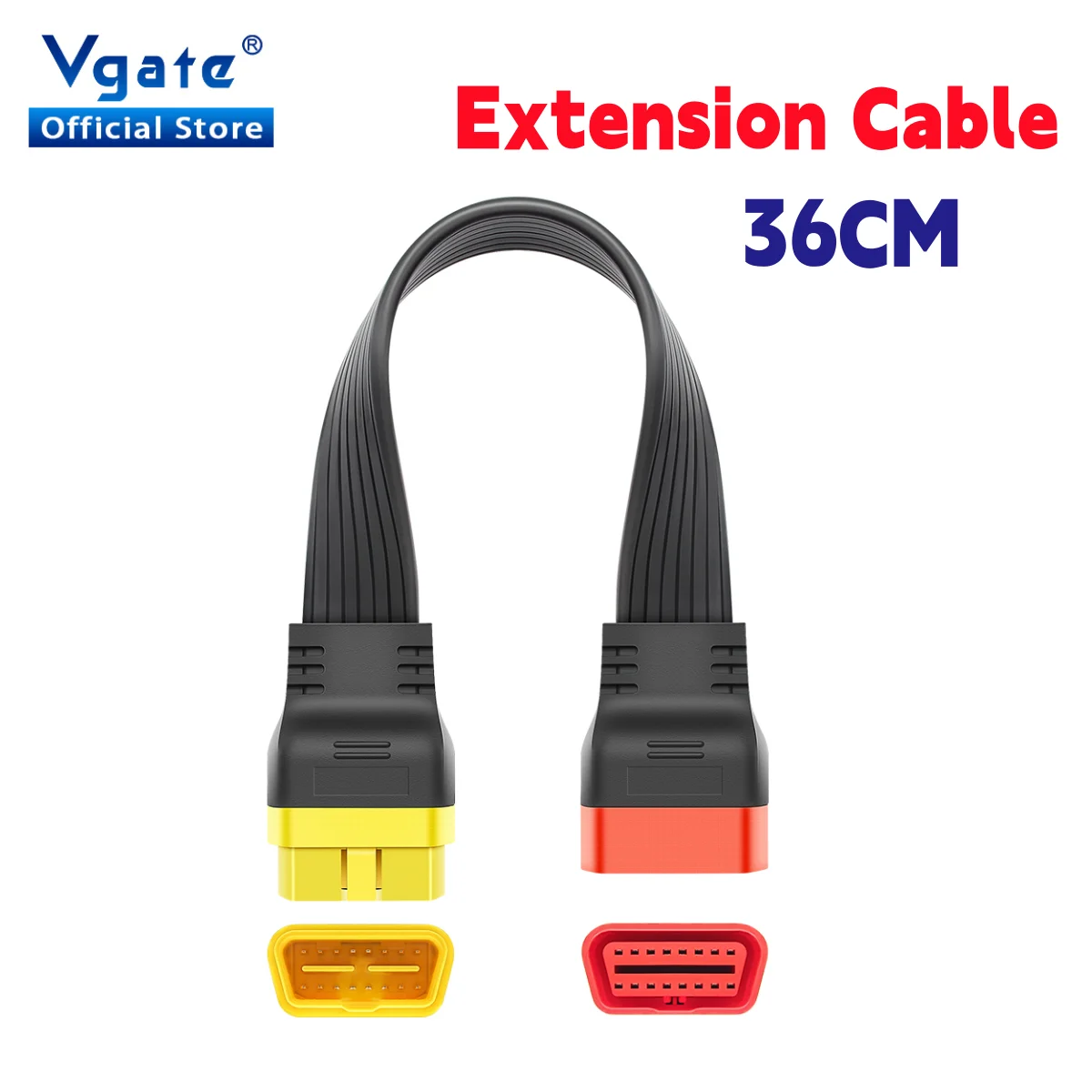 Vgate 36Cm 16 Pin Maschio A Femmina Obd2 16 Pin Connettore Cavo Di Prolunga Universale Obdii Obd 2 Per Thinkdiag 2 Launch Car Scanner