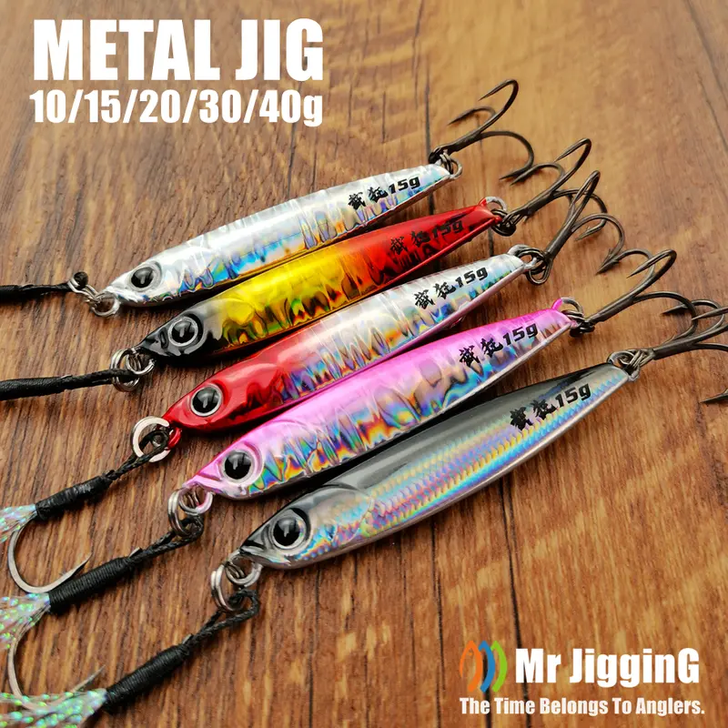 Mr JigginG Fast Sinking Metal Jig Lure 10/15/20/30/40g Saltwater Shore Casting Fishing Sea Bass Metal Jig Artificial Bait Tackle - Image 3
