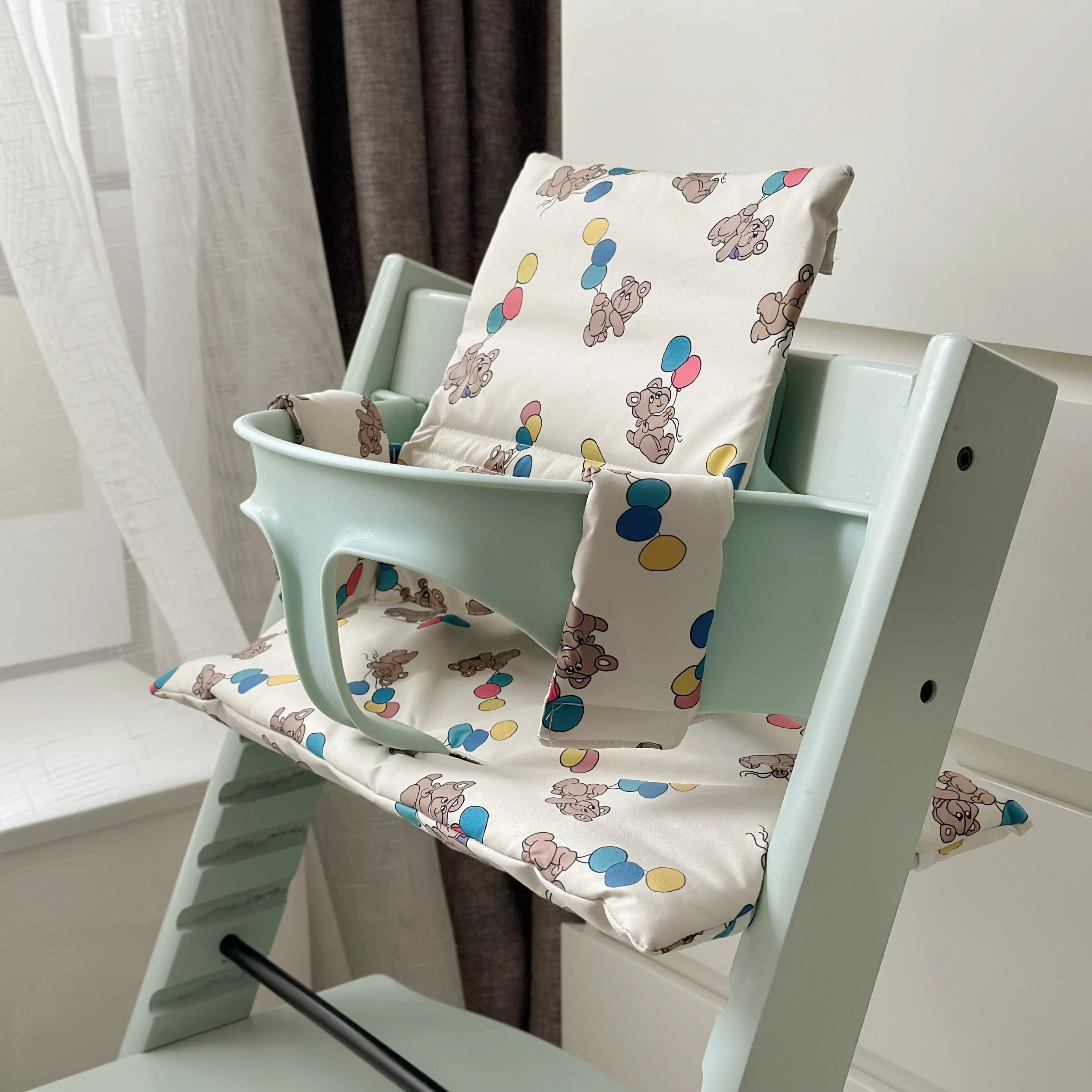 Dining Chair Cushion Cartoon Baby High Chair Bear Tiger Back Cushion Dining Accessories Eating