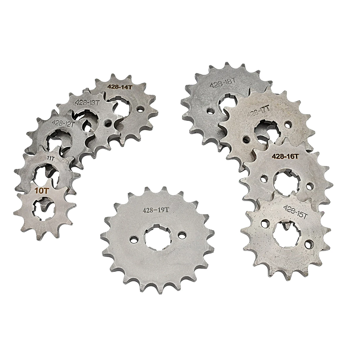 428# 20mm 10T-19T Front Engine Sprocket For BSE SSR SDG KAYO Dirt Pit Bike ATV Quad Go Kart Moped Buggy Scooter Motorcycle