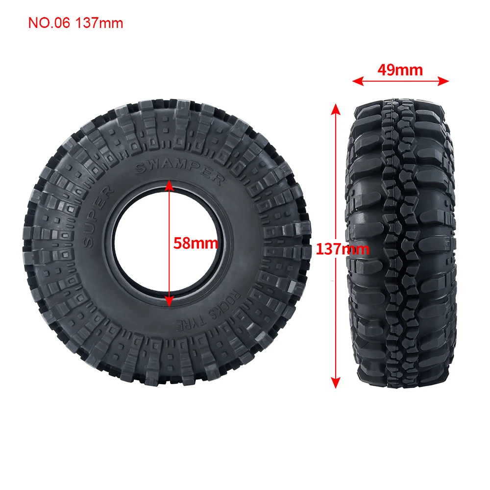AXSPEED 4 Stück 2,2 Zoll Gummireifen Radreifen mit Schaumstoff für Axial SCX10 III Capra TRX-4 1/10 RC Car Monster Truck Upgrade-Teile – Detail 17