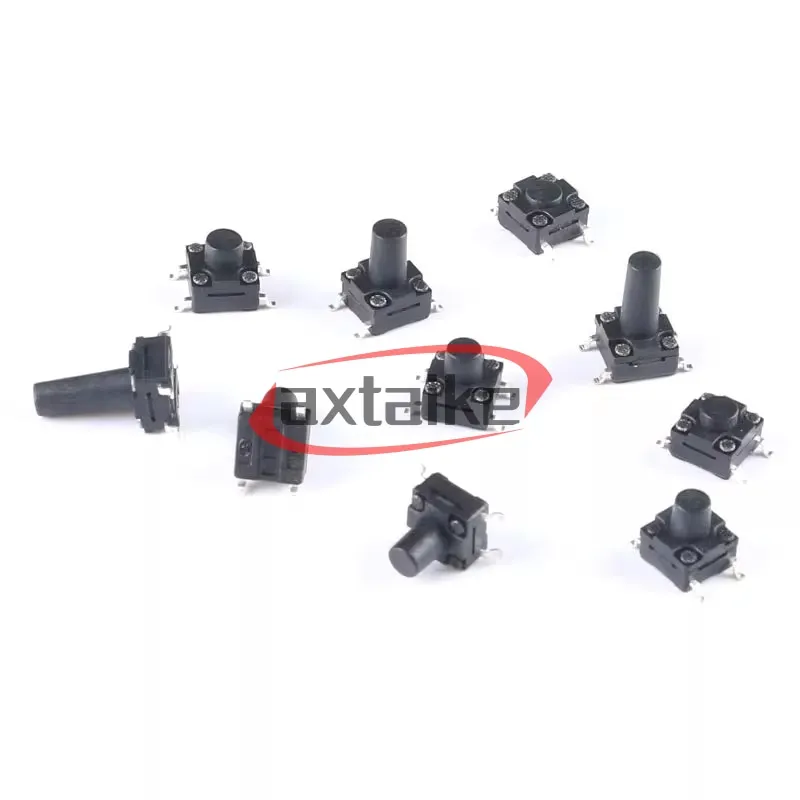 20PCS Waterproof Tactile Push Button Switches - 6x6mm, DIP SMD, 4-Pin PCB