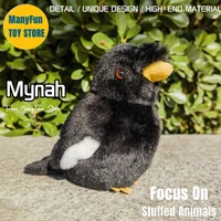 Crested Myna High Fidelity Mynah Bird Plushie Starling Plush Toy Lifelike Stuffed Animals Simulation Toy For Kids 1