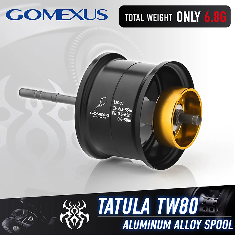 

Gomexus Shallow Spool For Daiwa Tatula TW 80 Baitcasting Fishing Reel Spool Line Rolling Cup Replacement Spare Tackle