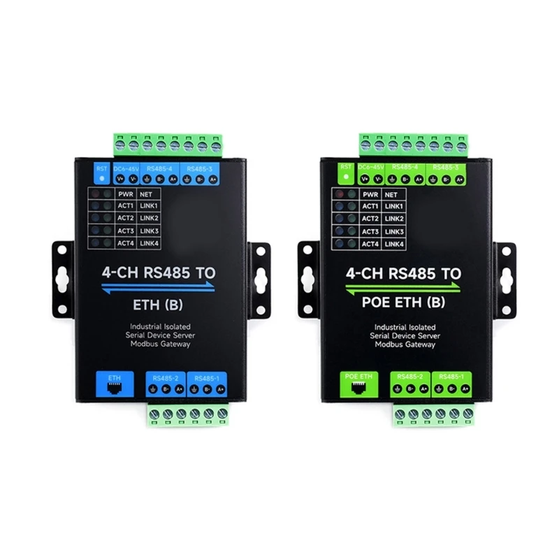 

RS485 to RJ45 Ethernet Serial Server Module 4 Channels Bidirectional Converter