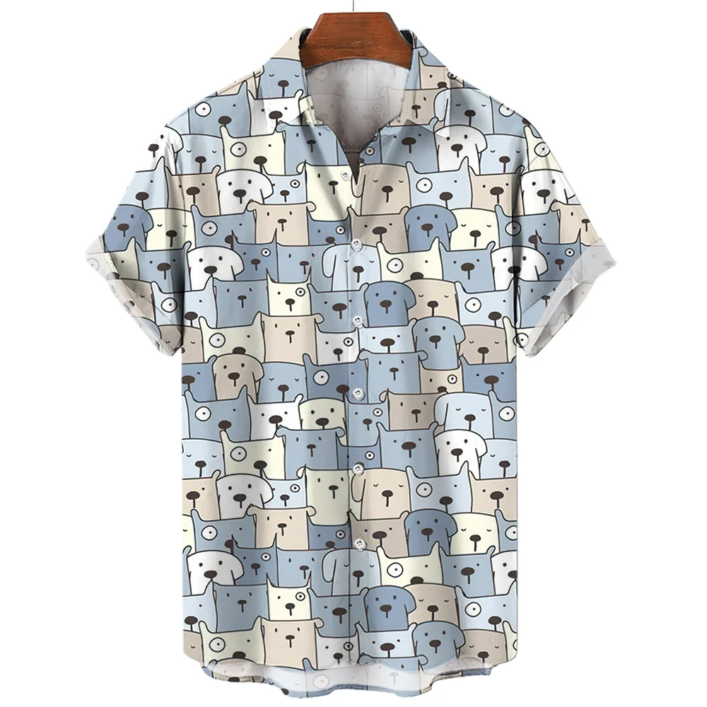 thumbnail image 1 of Camisas de solapa Harajuku con dibujos animados de moda Y2k para mujer, camisas con estampado 3D de manga corta con botones, ropa de calle de moda para mujer, camisa superior, 1 of 5