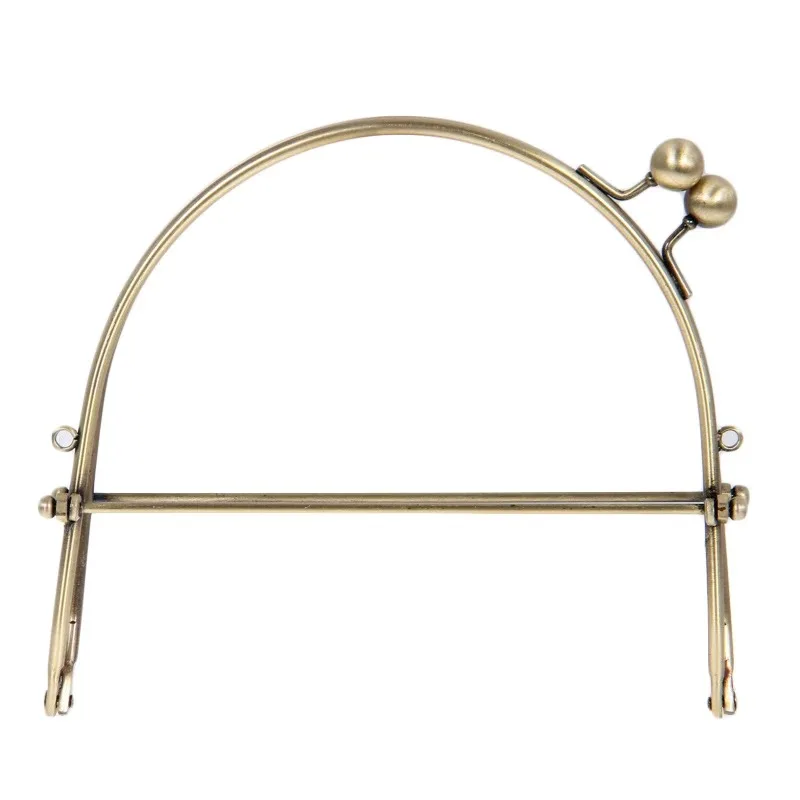 

15cm Handbag Clutch Frame Antique Brass Metal Frame Kiss Clasp Bag Purse Handle Parts for Sewing Sewing Supplies