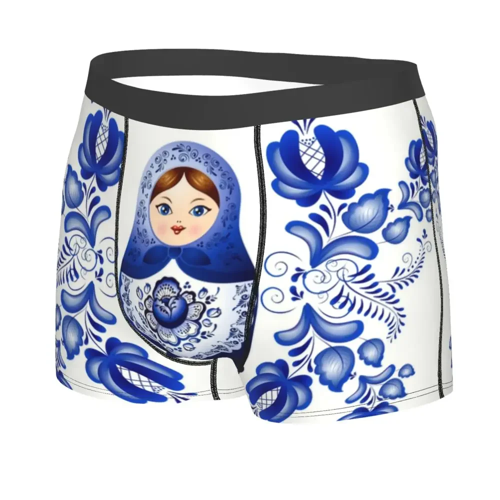 Funny Matryoshka Doll Russia Boxers Shorts Panties Men's Underpants Stretch Russian Folk Art Briefs Underwear