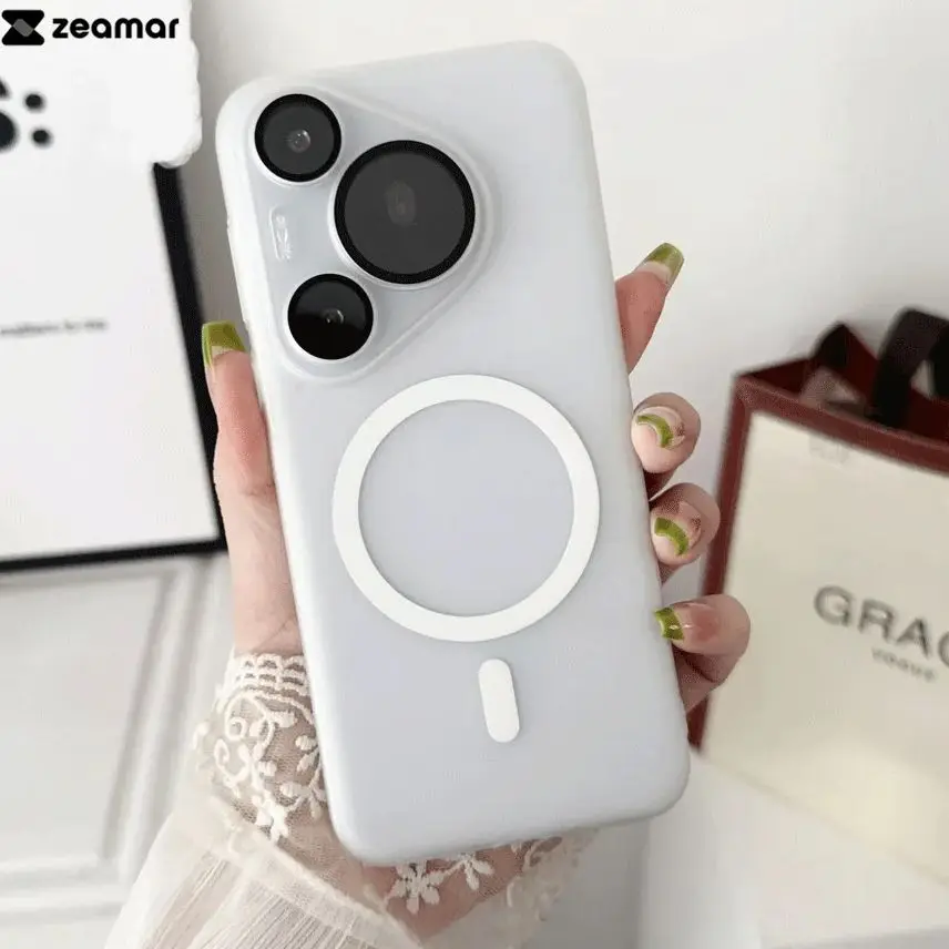 Ultra-Thin Frosted Matte Glass Magnetic Wireless Charging Case