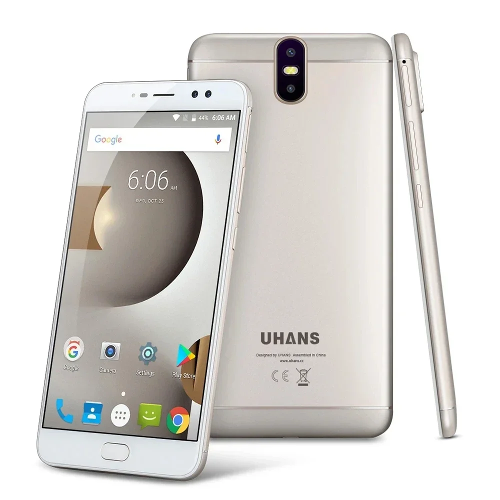 Uhans Max 2 4GB RAM 64GB ROM Smartphone MTK6750T Octa Core 13+13 MP CellPhone Fingerprint 4G LTE 4300mAh Battery Mobile Phone 5