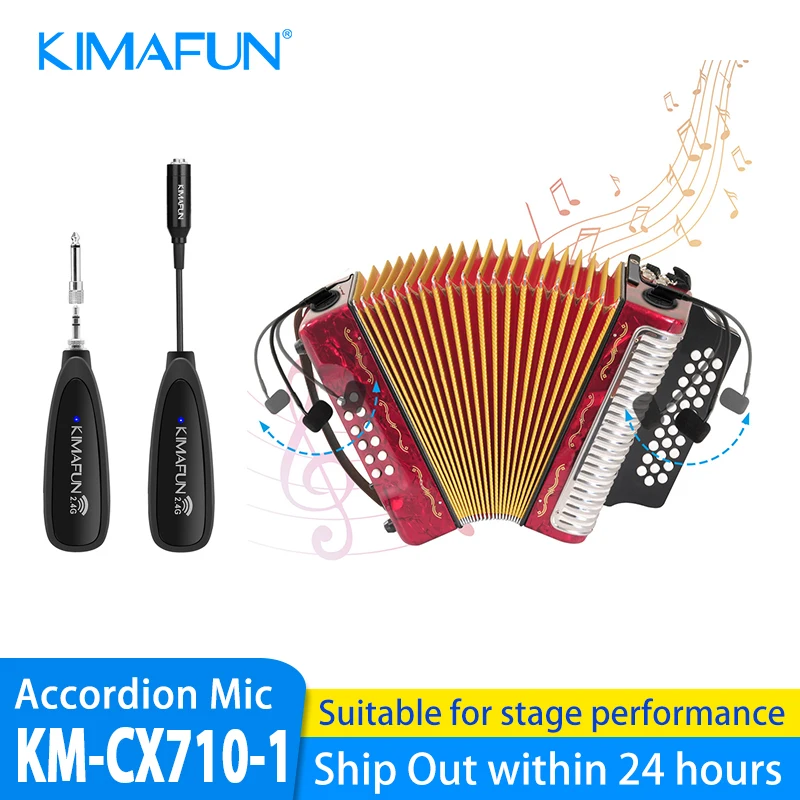 KIMAFUN 2,4G Wireless Dual Akkordeon Mikrofon Professionelle Musical  Instrument Kondensator Mic Entwickelt für Accordionist, Musiker - AliExpress