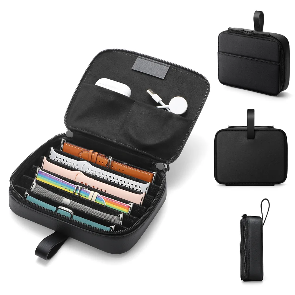 Luxury organizer box for Apple watch band packaging watchband belt bag portable travel storage case strap accessories