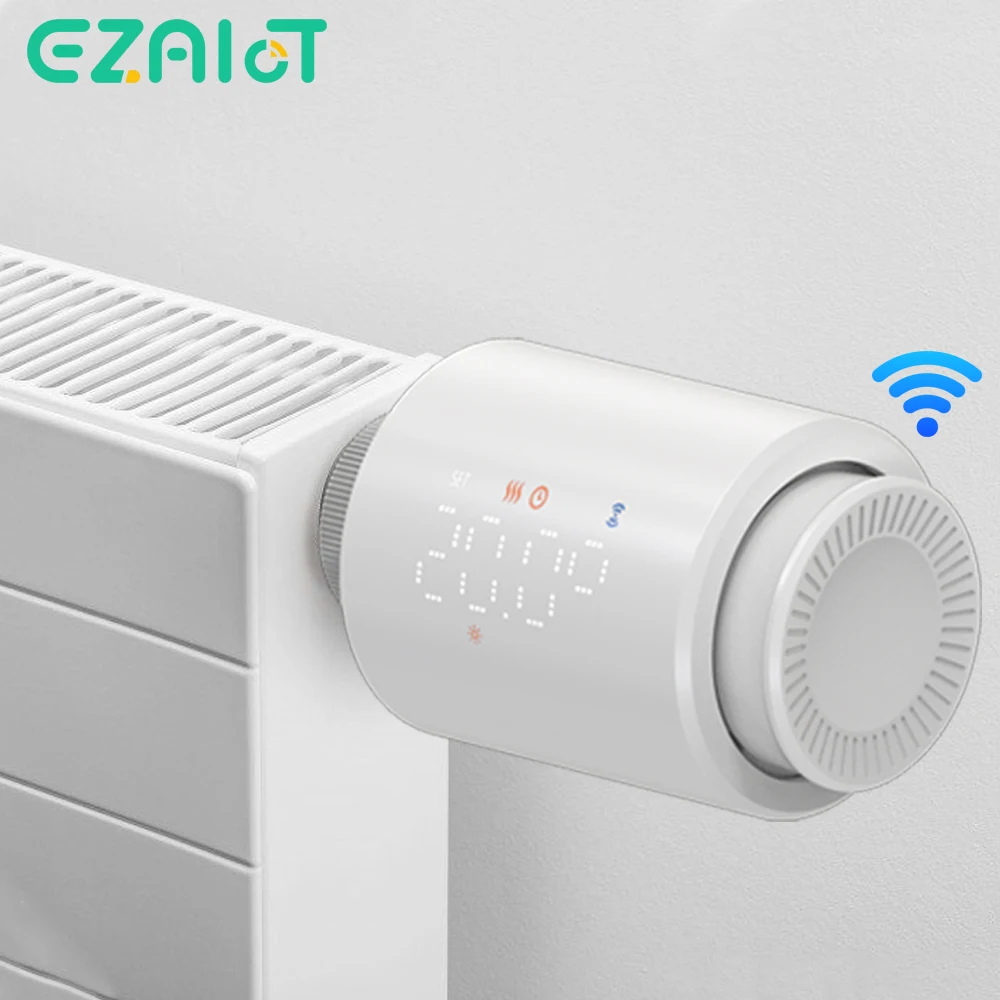 Smart WiFi Thermostatic Valve Tuya Thermostat TRV Radiator Actuator Temperature Controller Alexa Google Home Voice Control thermostatic valve controller,smart thermostat,temperature controller