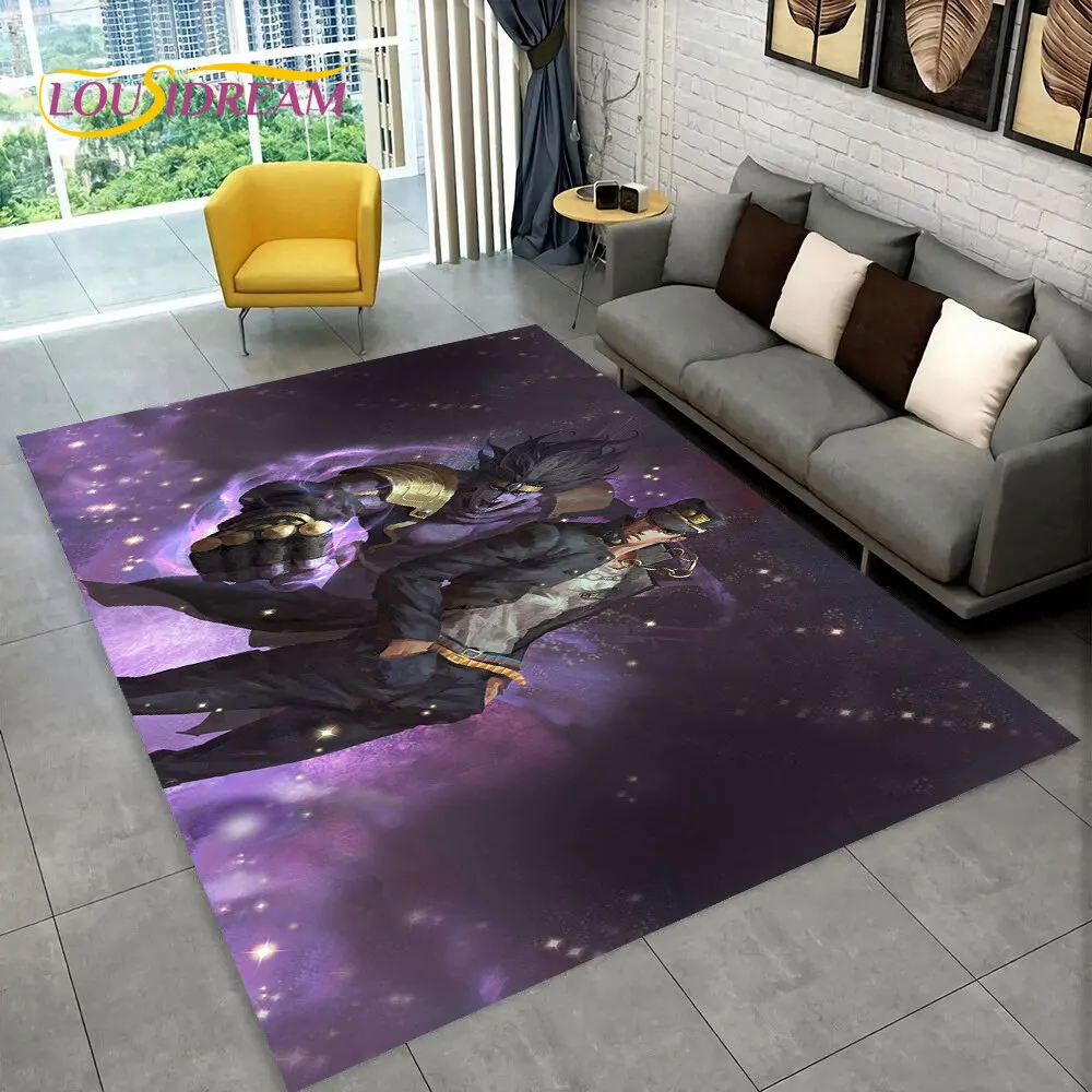 

Anime Jojo's Bizarre Adventure Area Rug,Carpet Rug for Living Room Bedroom Sofa Doormat Decoration, Kid Play Non-slip Floor Mat