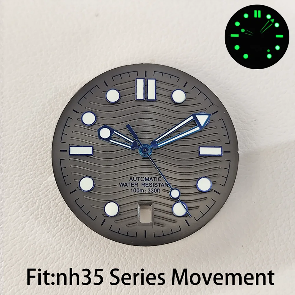 Green C3 Luminous Watch Dial Hands for Automatic Movement Men's Watches Replacement Accessory