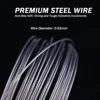 24Pcs Anti Bite Fishing Line Steel Wire Leader With Swivel Double-Lock Snap Accessory Lead Core Leash 25cm 15kg/35lb 5
