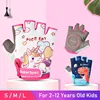 Kids Children Fingerless Gloves Half Finger Cycling Glove Boy Girl Bike Bicycle Skating Training Exercise Protection Gloves 1